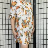 Olga narancsos pamut ing -fehér