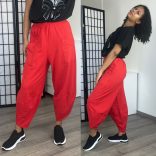 Astra zsebes pamut nadrág-piros