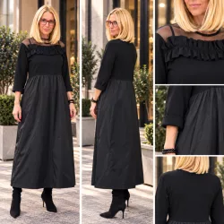 Eclipse fodros zsebes ruha 37673 - fekete