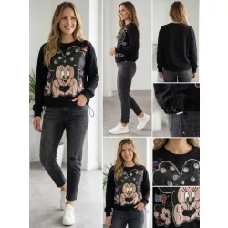 Minnie pamut felső 3558-fekete