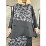 Vintage pamut tunika 3271-fekete