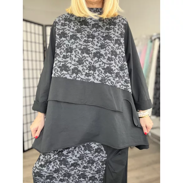 Vintage pamut tunika 3271-fekete