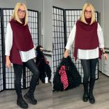 Bomb buklé mellény20399-bordó