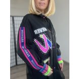 Fly Out strasszos gyöngyös vászon ingMY1722-fekete