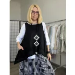 Wendy Trendy aszimmetrikus mellény 225127 fekete