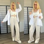 Perfect Life nadrág + top15383-bézs