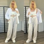 Perfect Life nadrág + top15383-bézs