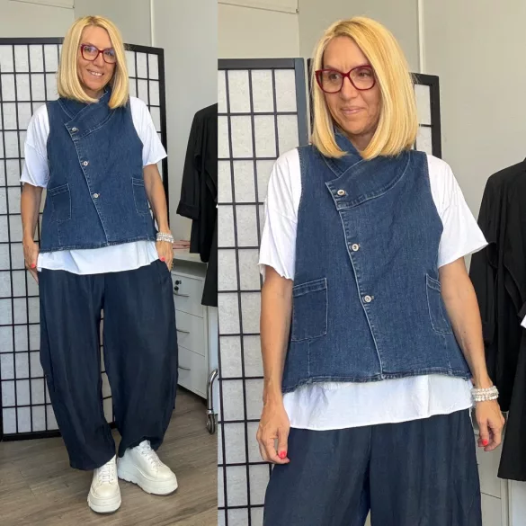 S Woman farmer mellény SW3147-sötétkék