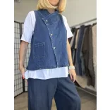 S Woman farmer mellény SW3147-sötétkék