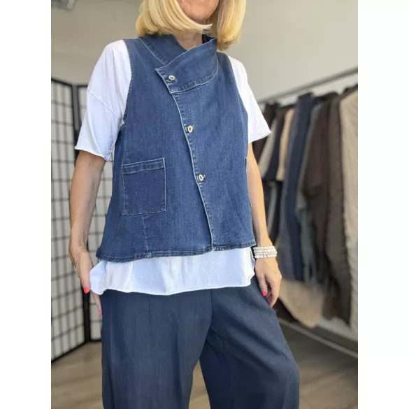 S Woman farmer mellény SW3147-sötétkék