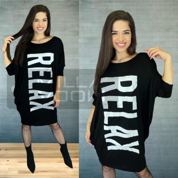 Nikole RELAX hosszú ujjú tunika553-fekete