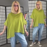 Diandra oversize pamut tunika26091-pisztácia