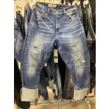 S Woman elasztikus fröcskölt farmer SW1704-középkék