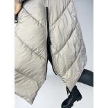 Dublin oldalán hosszított felcipzározható kapucnis kabát 2325-e - taupe