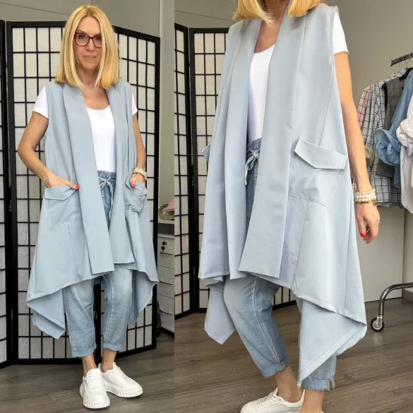 Vintage oversize mellény 2980-világoskék