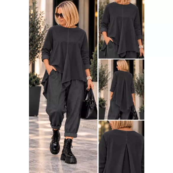 Wendy Trendy aszimmetrikus felső 260076-szürke