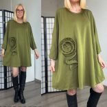 Lux Luna rózsadíszes tunika 50990 -pisztácia 