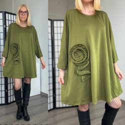 Lux Luna rózsadíszes tunika 50990 -pisztácia 