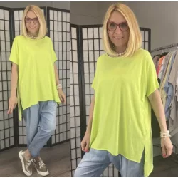Ellis lézervágott basic pamut tunika24111-lime