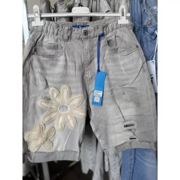 S Woman horgolt bermuda farmer SW1213 - szürke