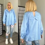 Brigi hátán masnis ing13006-világoskék