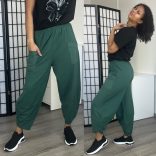 Astra zsebes pamut nadrág-smaragdzöld