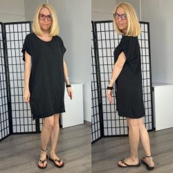 Vibe pamut viszkóz basic tunika 23118 - fekete