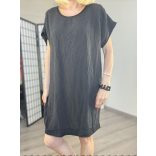 Vibe pamut viszkóz basic tunika 23118 - fekete