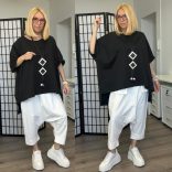 158C rövid ujjú oversize basic tunika56058-fekete
