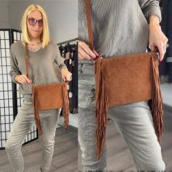 Lexi rojtos bőrtáska - camel