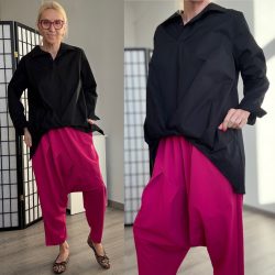 Wendy Trendy hosszú ujjú pamut ing 221649 - fekete