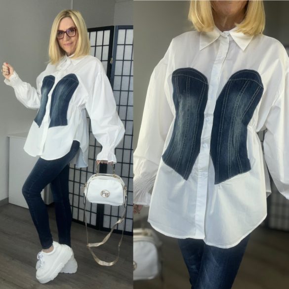 Perfect farmerbetétes ing C53120-fehér