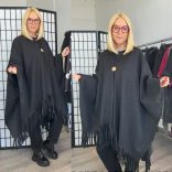 Lux Luna rojtos poncsó 51133 - fekete