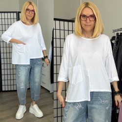 SUN aszimmetrikus felső 9339 - fehér