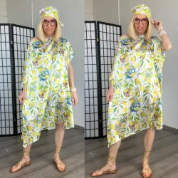 Sicily rövid citromos strandruha - fehér