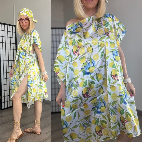 Sicily rövid citromos strandruha - fehér