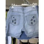 S Woman szegecses short SW1841 - világoskék