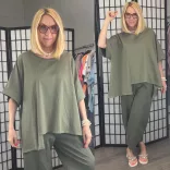 Diandra oversize pamut tunika26091-khaki