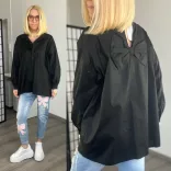 Brigi hátán masnis ing13006-fekete