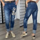 S-Woman Mickey enyhén elasztikus farmer SW1704 -kék