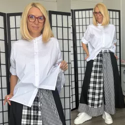 Wendy Trendy oversize vászon ing 110067-fehér