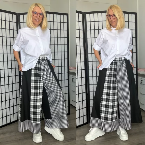 Wendy Trendy oversize vászon ing 110067-fehér