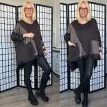 May oversize tunika 7235 - csokibarna