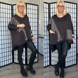 May oversize tunika 7235 - csokibarna