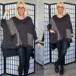 May oversize tunika 7235 - csokibarna