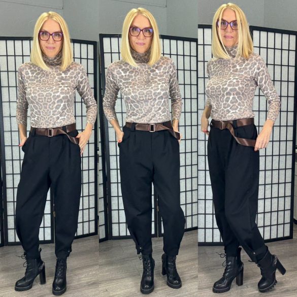 Mandy nadrág övvel 7048 - fekete