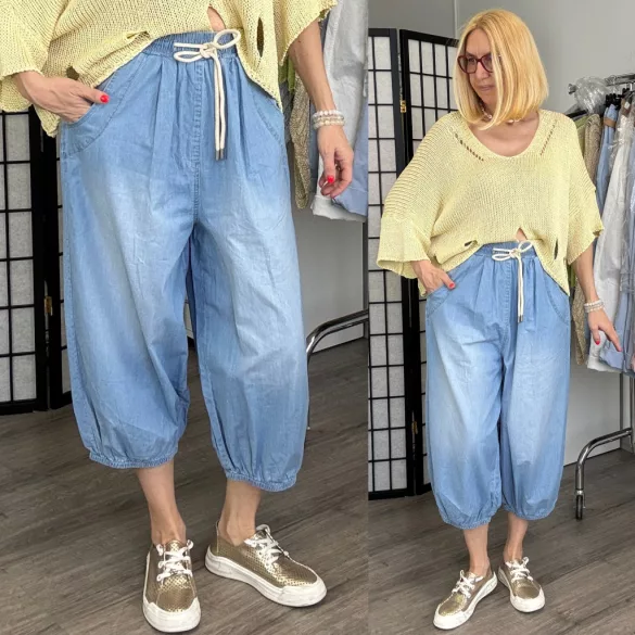 S Woman gumis derekú buggyos farmer SW2003-világoskék