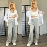 Perfect Life nadrág + top15383-szürke