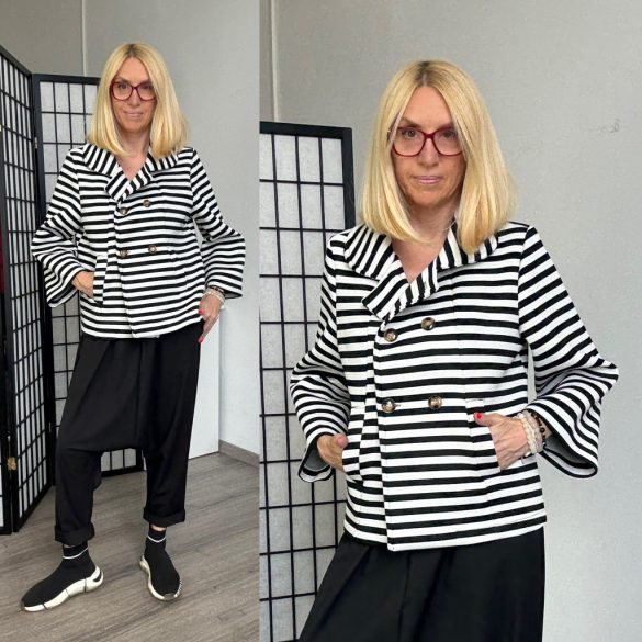 Sailor csíkos gombos blézer 4952.