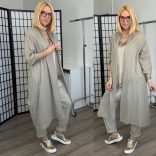 Hillary áttetsző, pamut kardigán 22990 -  taupe